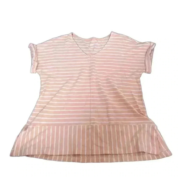 Soft Surroundings Tops - Soft Surroundings Bali Breeze Shirt Womens Small Cuffed V Neck Shirt